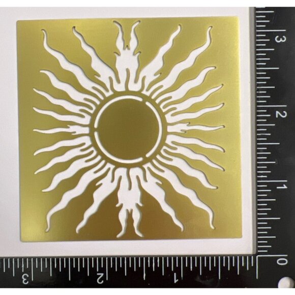Solid Brass Sun Stencil  designed By Anna Griffin 5821S - Picture 2 of 2